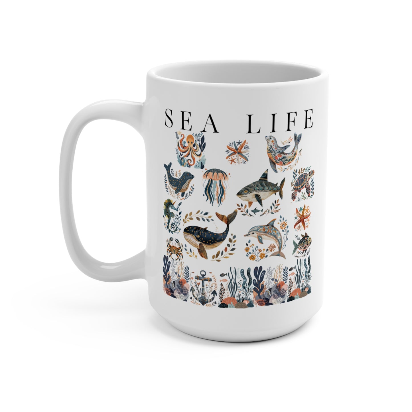 Sea life Mug Coastal Gift Idea - Beach Lovers
