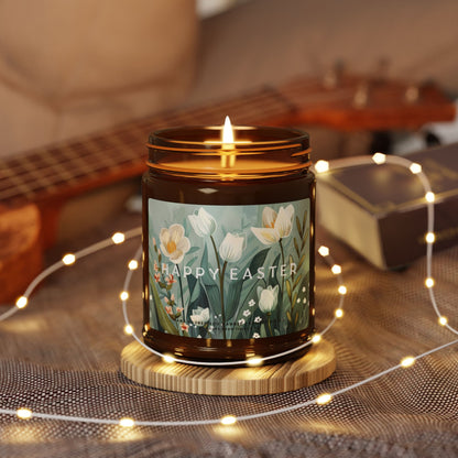 Easter Floral Scented Candle, Relaxing Home Spring Scented Decor- Gift for Mom and Grandma Thank you idea