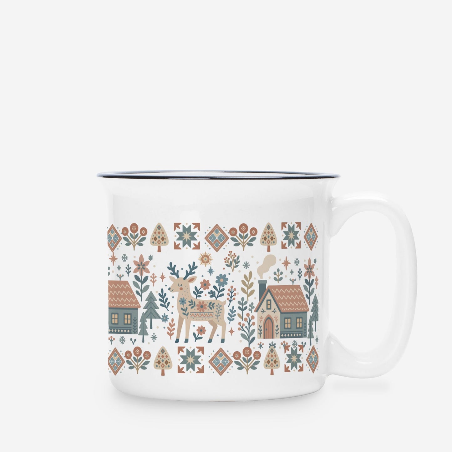 Deer Camp Mug Gift Cozy- Scandinavian Home Decor Gift
