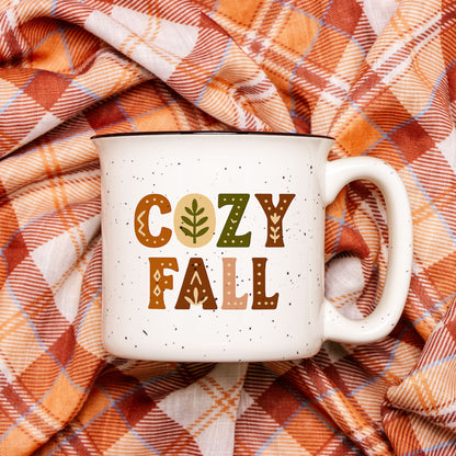 Hygge Fall Mug - Cozy Camping Coffee Cup - Nordic Scandinavian Home Decor Gift