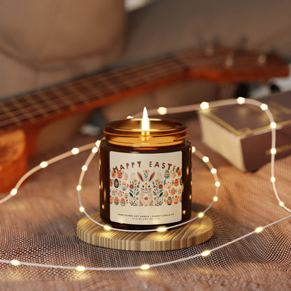 Happy Easter Scented Candle Nordic Folk Art Spring Decor Thank you gift