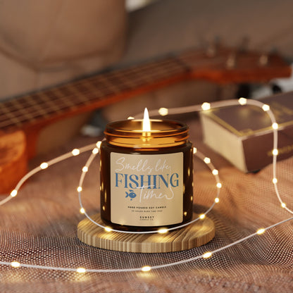 Fishing Gift Candle for fishing grandpa and fishing dad