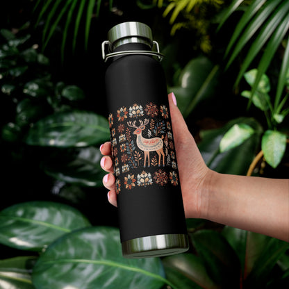 Deer Tumbler Nordic Mountains Gift Bottle for Hiking, Camping, Fishing and Hunting Dad