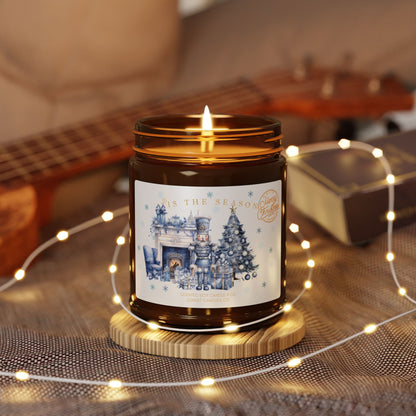 Nutcracker gift Christmas candle ballet gift - Holiday Season present ideas for Teacher candle, Theatre Coach Gift, Blue Christmas decor