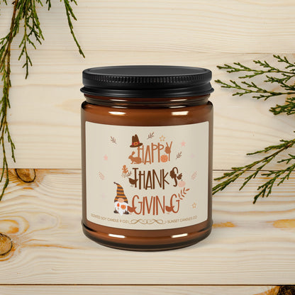 Thanksgiving Candle, Autumn Scented Soy Candle -  Fall Candle Decor