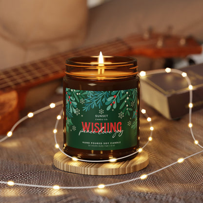 Wishes Christmas Scented Candle -Holiday Candle Gift, Winter Home Decor