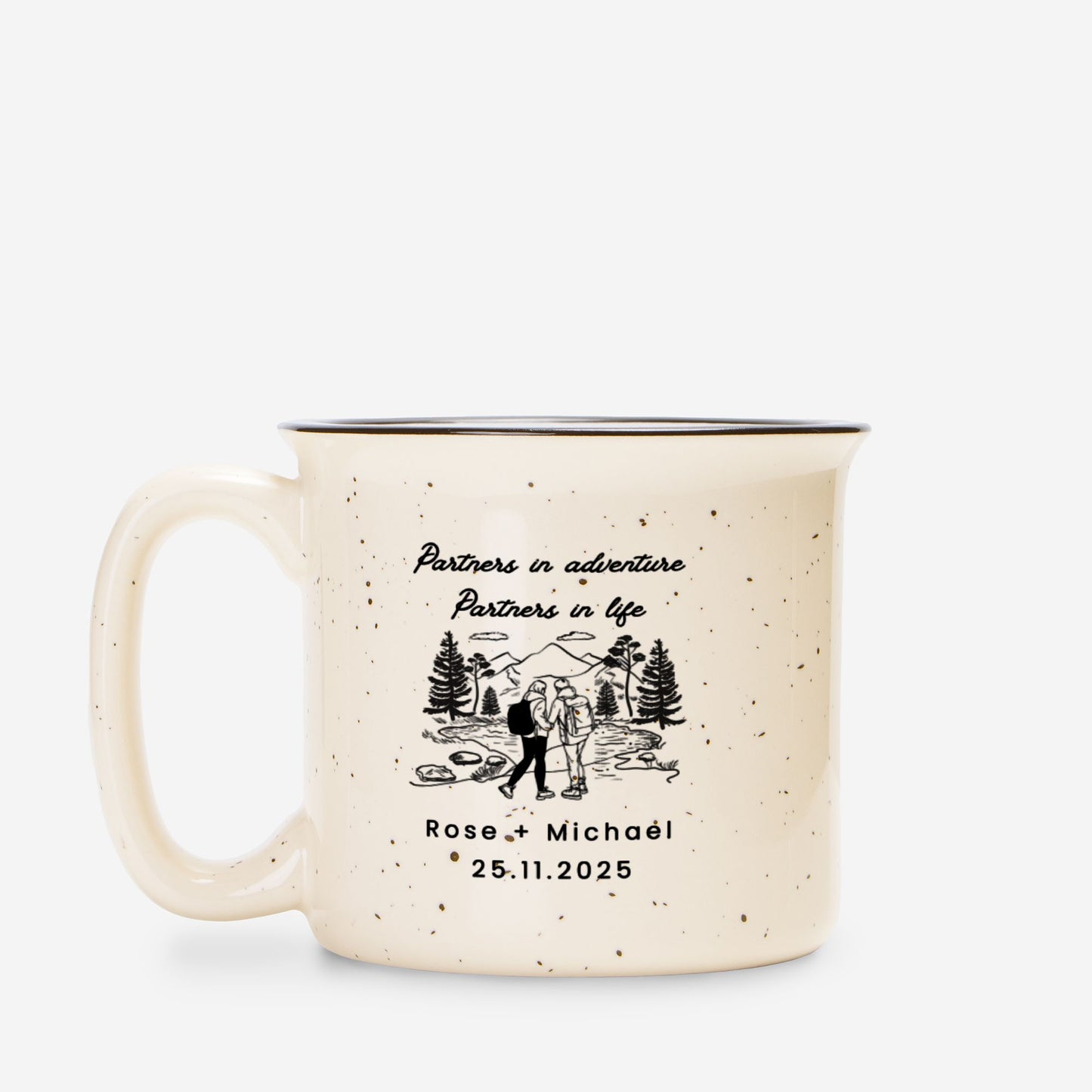 Engagement Gift for Couple - Personalized Campfire Mug Set - Wedding Gift Anniversary