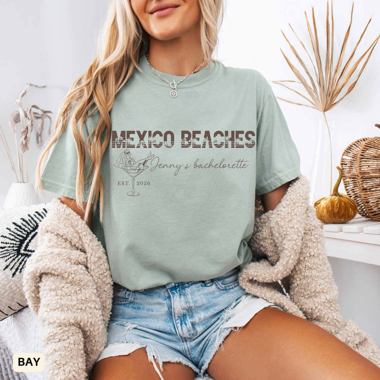 Bachelorette Beach Trip T-Shirt, Girls Mexico Bridal Shower Custom