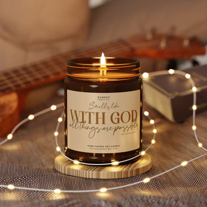 Christian Faith Candle - God Prayer Gift