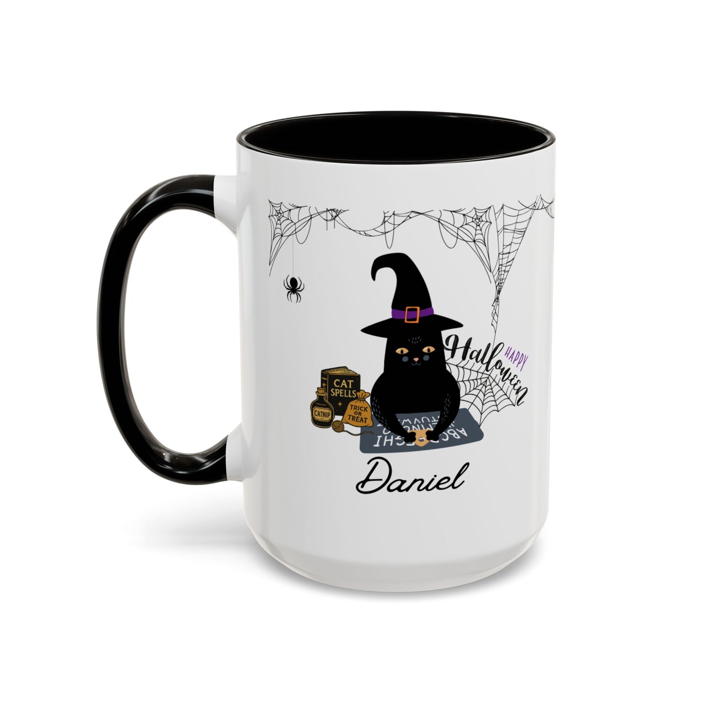 Black Cat Mug for Halloween- Spooky Cat Lover Gift for Bookish