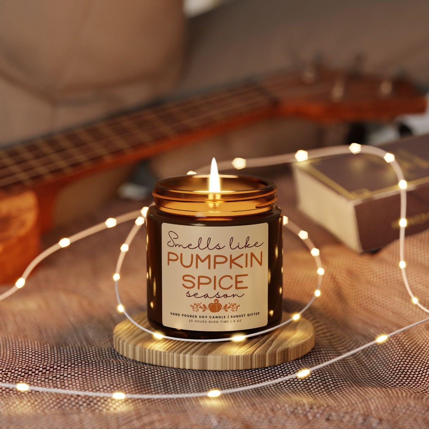 Pumpkin Spice Season Candle for Thanksgiving and Fall Gifts- Seasonal Housewarming Decor