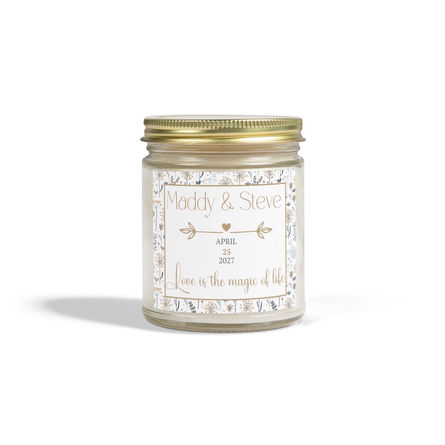 Personalized Wedding candle Gift, Engagement and rehearsal dinner favors for guests
