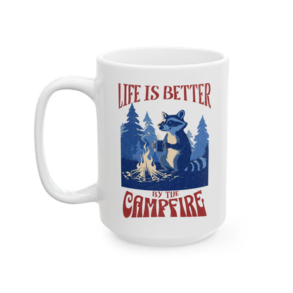 Vintage Raccoon Camping Mug gift - Outdoor Mug for Hikers