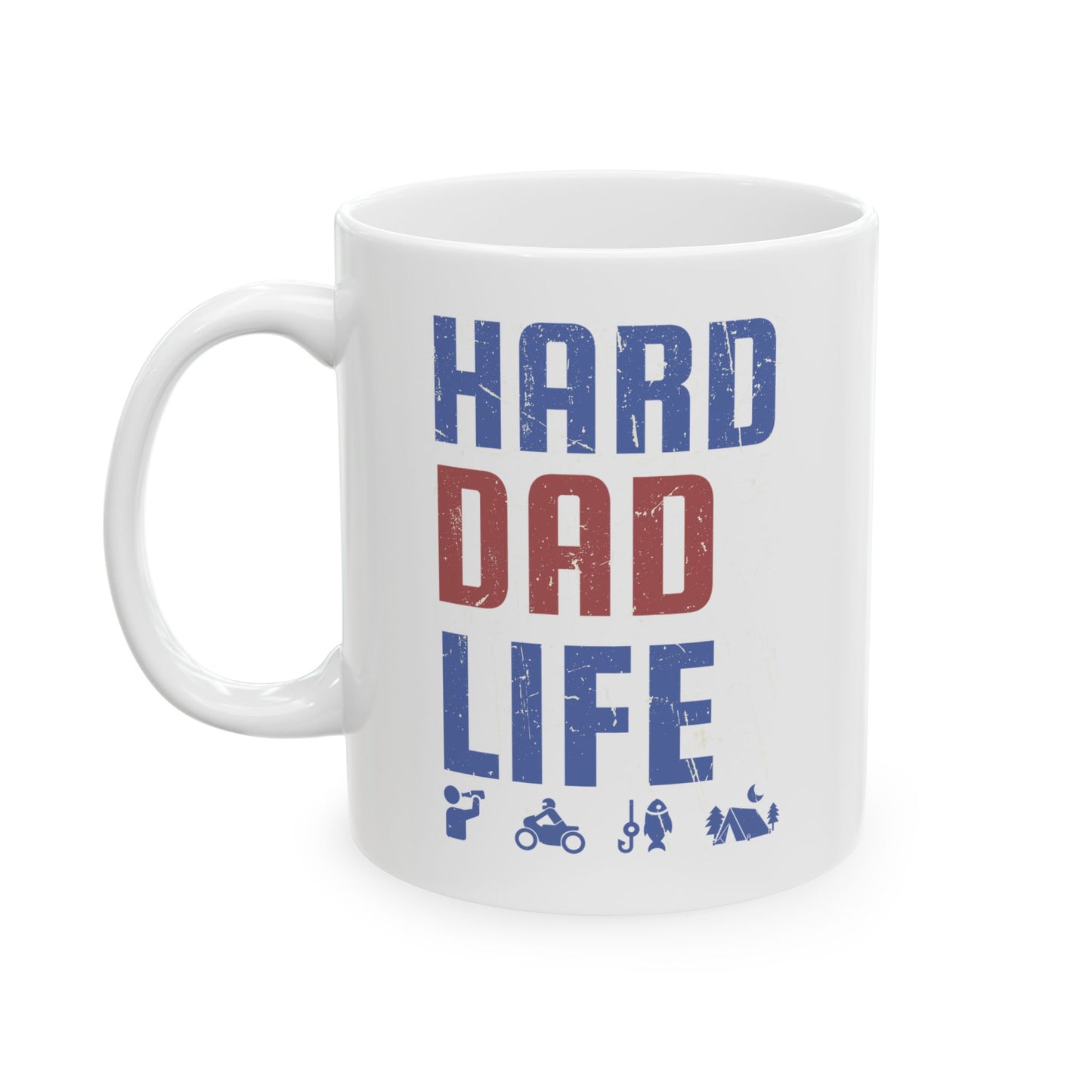 Dad Funny Mug Gift - Inspirational Outdoors Camping and Fishing Cup for Dad