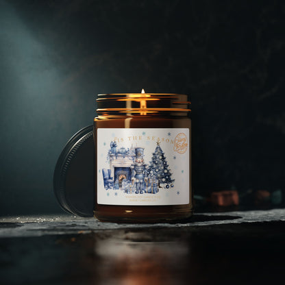 Nutcracker gift Christmas candle ballet gift - Holiday Season present ideas for Teacher candle, Theatre Coach Gift, Blue Christmas decor