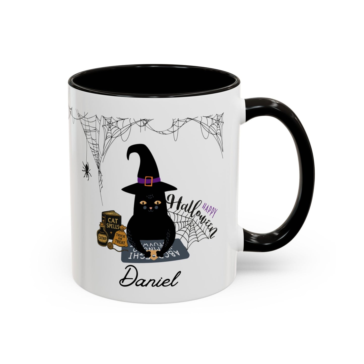 Black Cat Mug for Halloween- Spooky Cat Lover Gift for Bookish