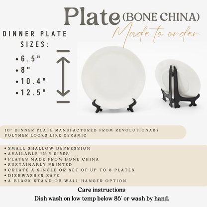 Scandinavian Dinner Plate - Nordic Deer Bone China - Hygge Dinnerware Set Gift