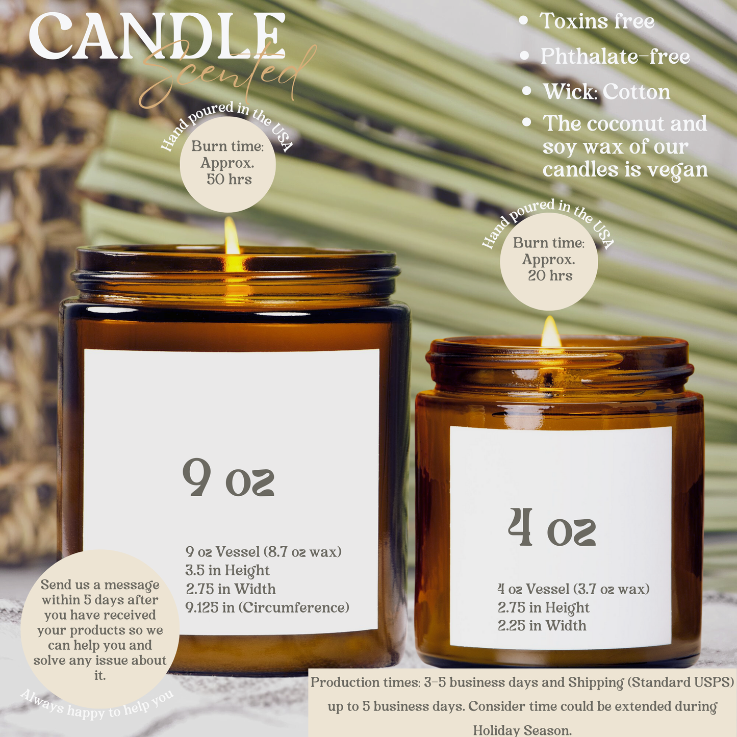 Christian Bible Verse Candle - Anxiety Relief Gift - Tough Times Encouragement Present