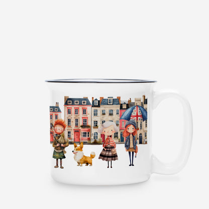 London Aesthetic Souvenir Mug, Stoneware Mug Gift Cute Coffee Mug