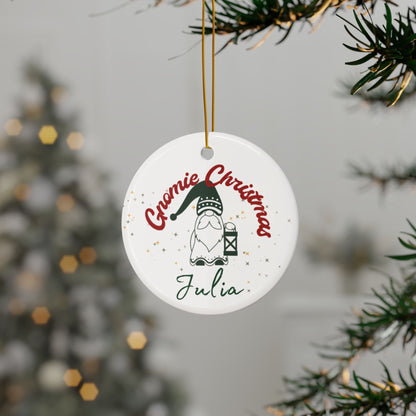 Personalized Christmas Gnome Ornament, Festive Ornament Christmas tree Family Gift