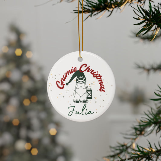 Personalized Christmas Gnome Ornament, Festive Ornament Christmas tree Family Gift
