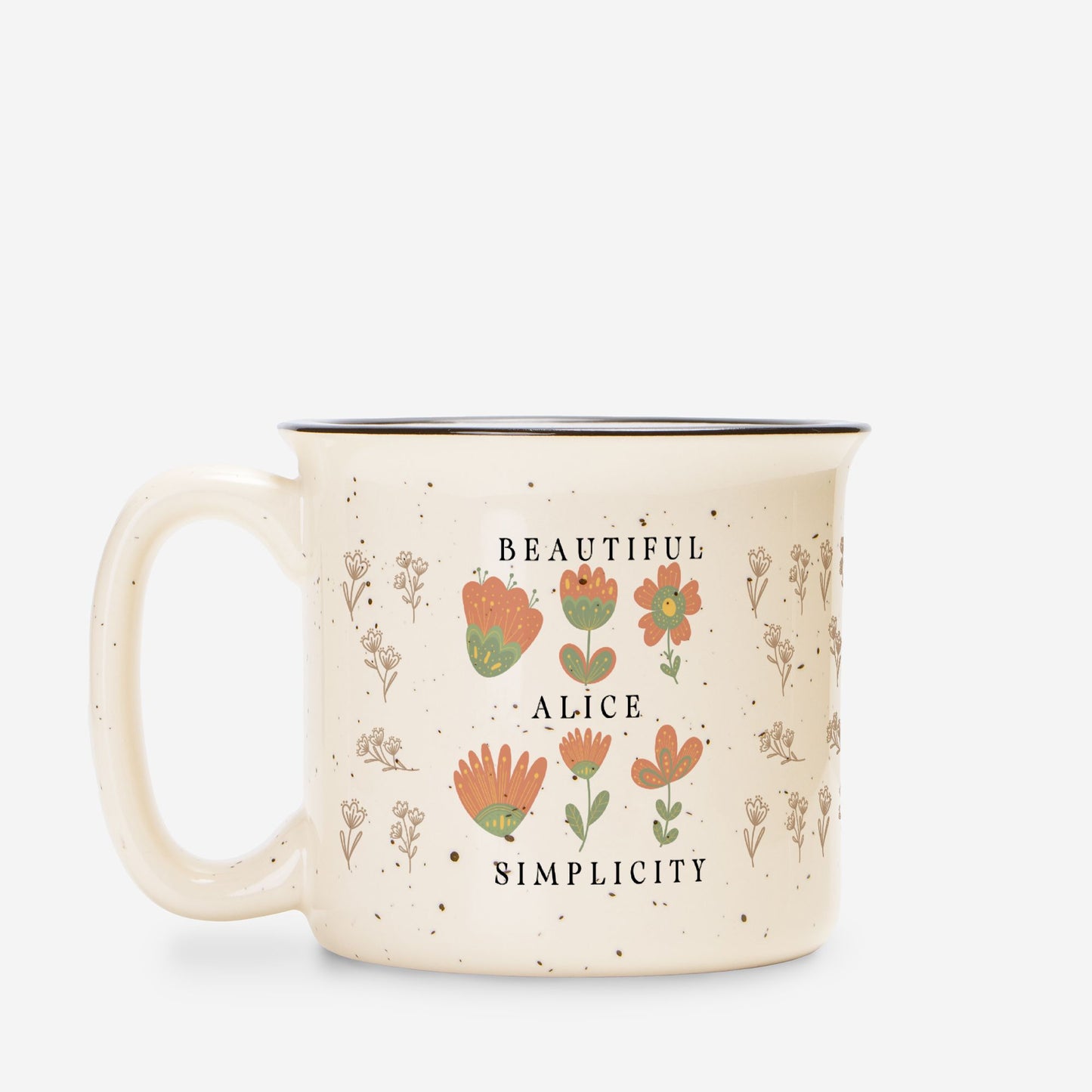 Ceramic Mug Room Prints Minimalist Floral Art - Motivational Thank you gift