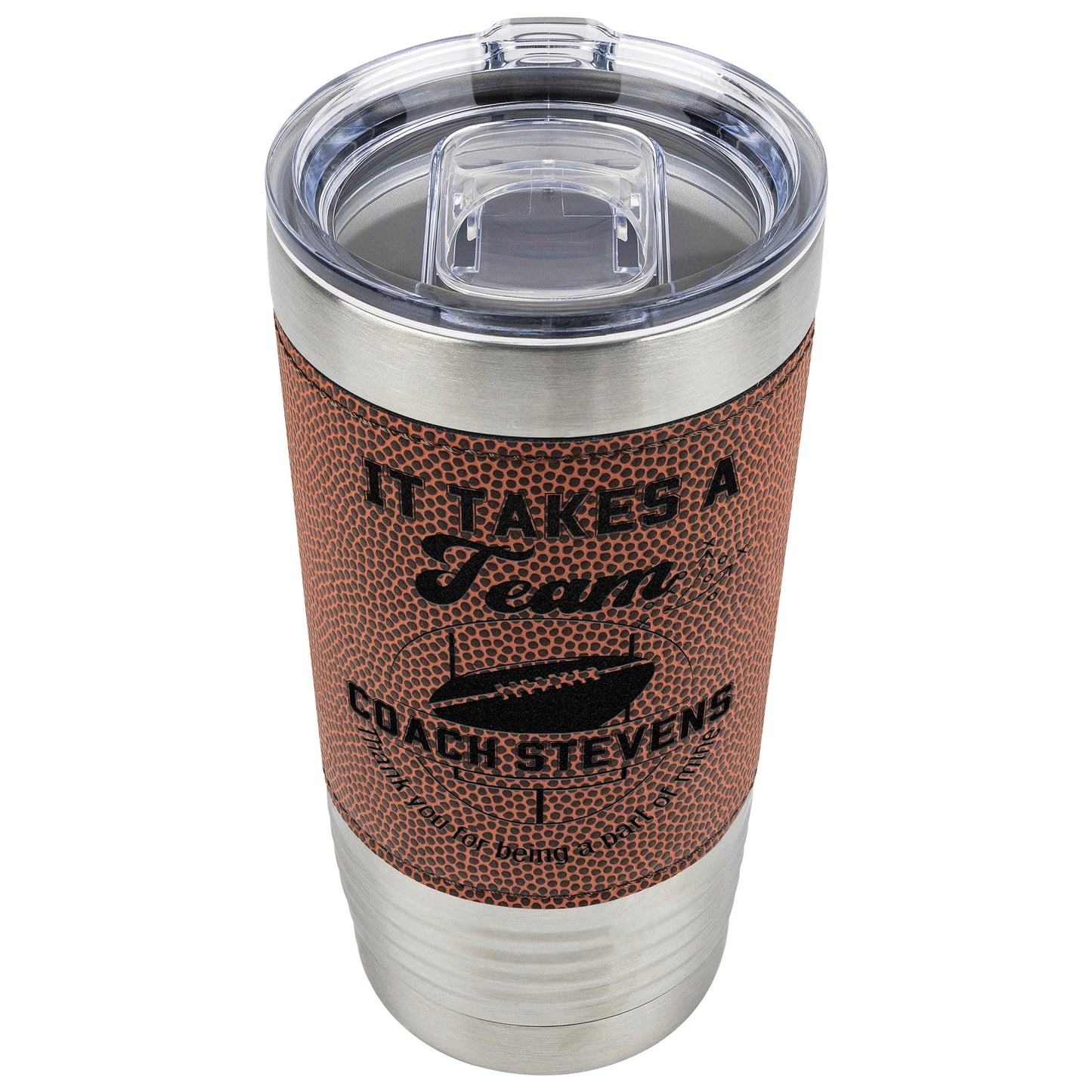 Football Tumbler appreciation gift it takes a village thank you gift