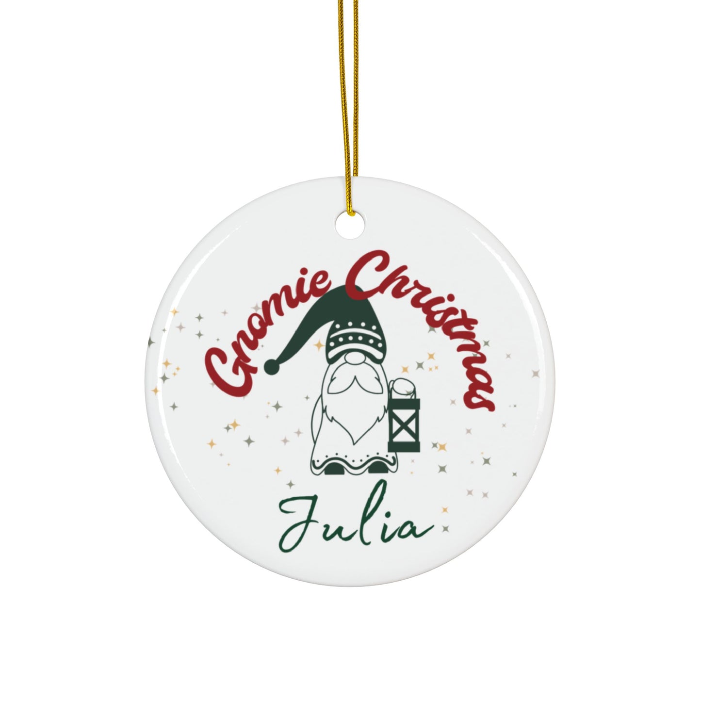 Personalized Christmas Gnome Ornament, Festive Ornament Christmas tree Family Gift