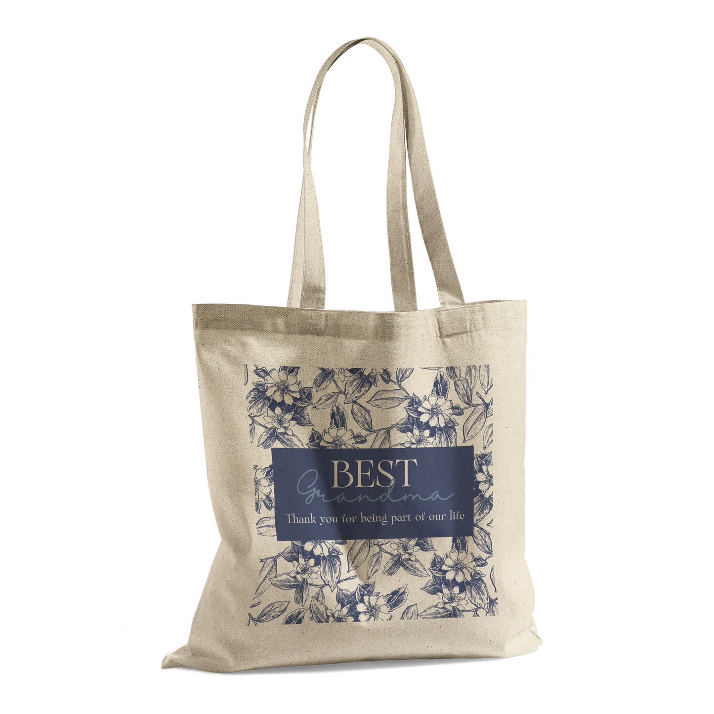 Nana Tote bag gift- Blue Toile Tote for Grandmother or Mom appreciation