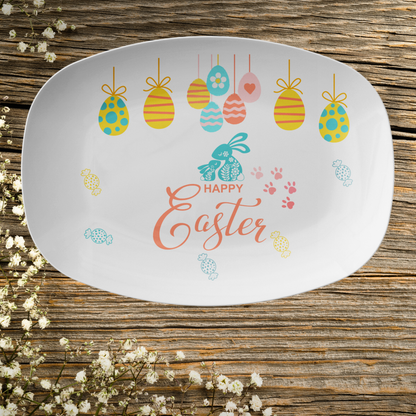 Colorful Easter Table Setting Party Decor - Spring Platter Easter Bunny Centerpieces