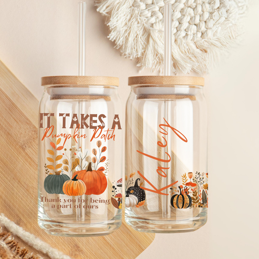 Thankful Fall Teacher Gift Glass Coffee Cup