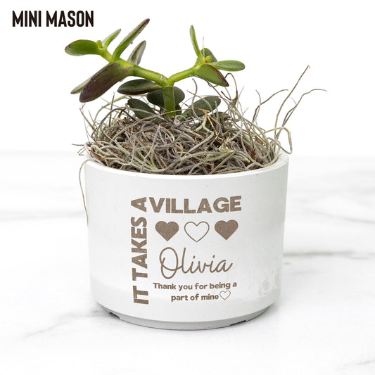 It takes a village gift helper thank you plant custom name appreciation gift for Nanny, Grandparents thank you