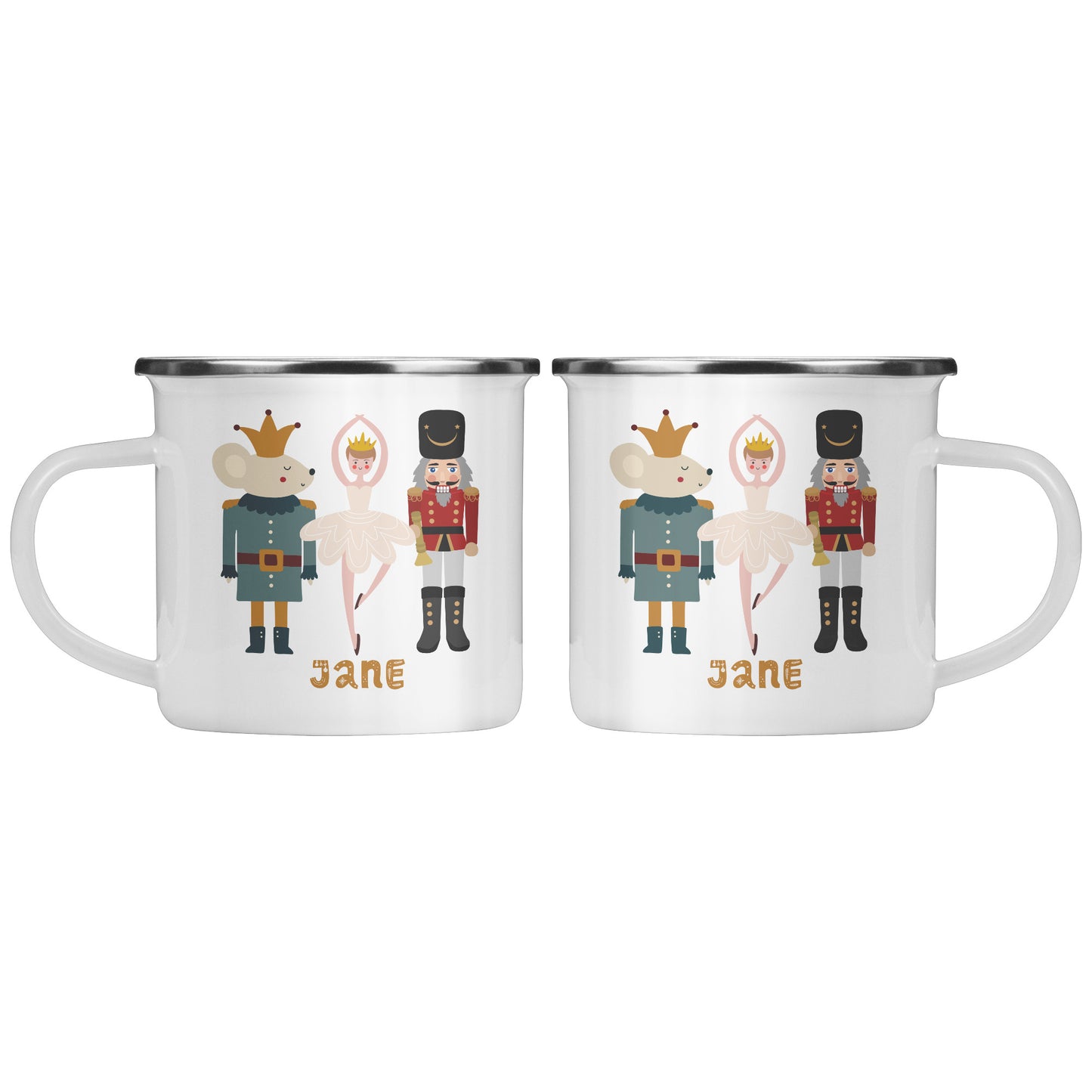 Nutcracker custom hot cocoa mug, Kids milk for Santa mug, ballerina gift