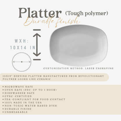 Deer nordic folk art platter - Hostess Family Gift Hygge Home