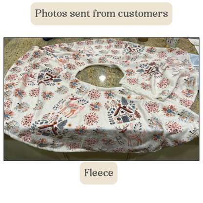 Scandinavian Christmas Tree Skirt - Nordic Hygge Home Decor - Mountain Folk Art Design