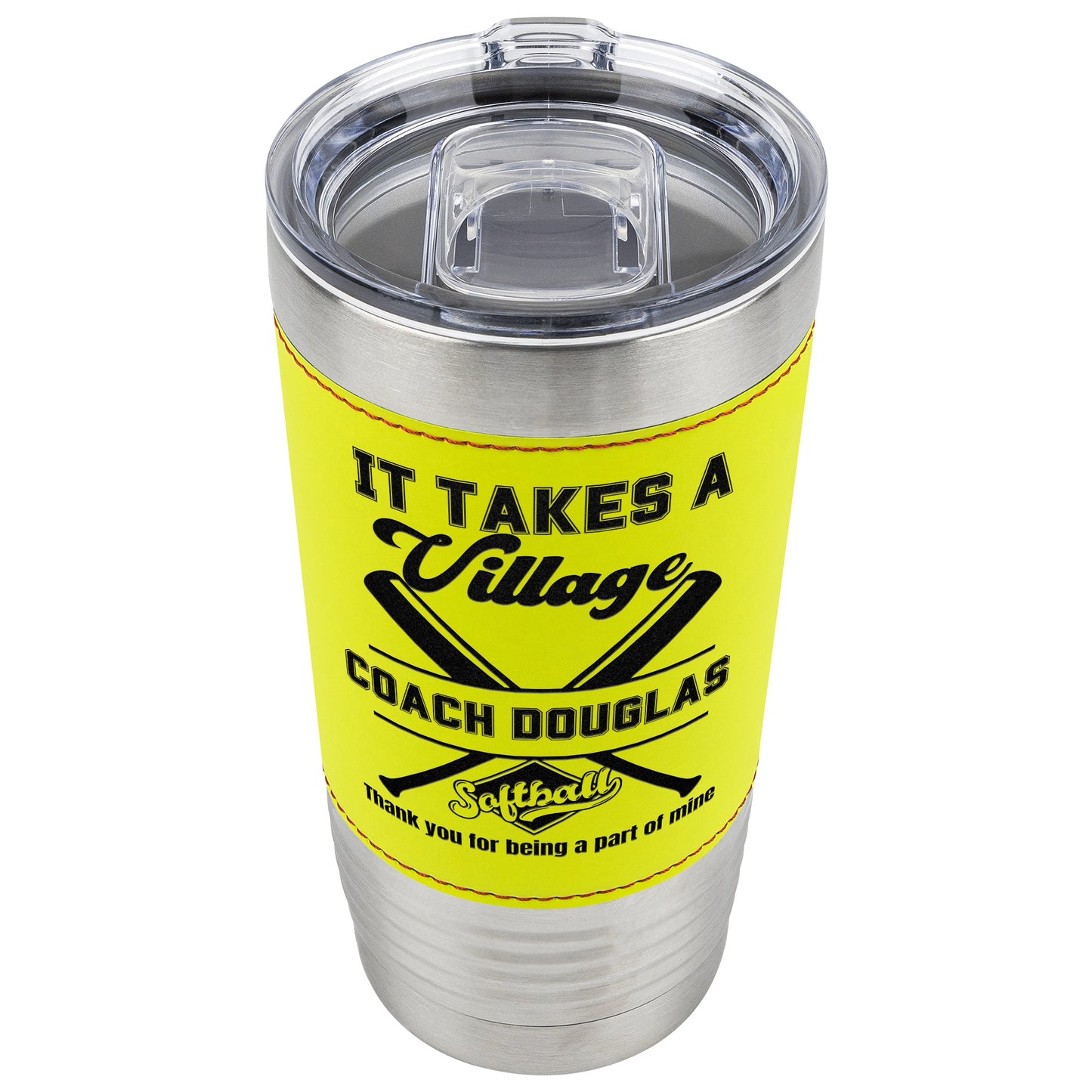 Softball coach gift tumbler appreciation it takes a village gift thank you baseball coach assistant gift idea