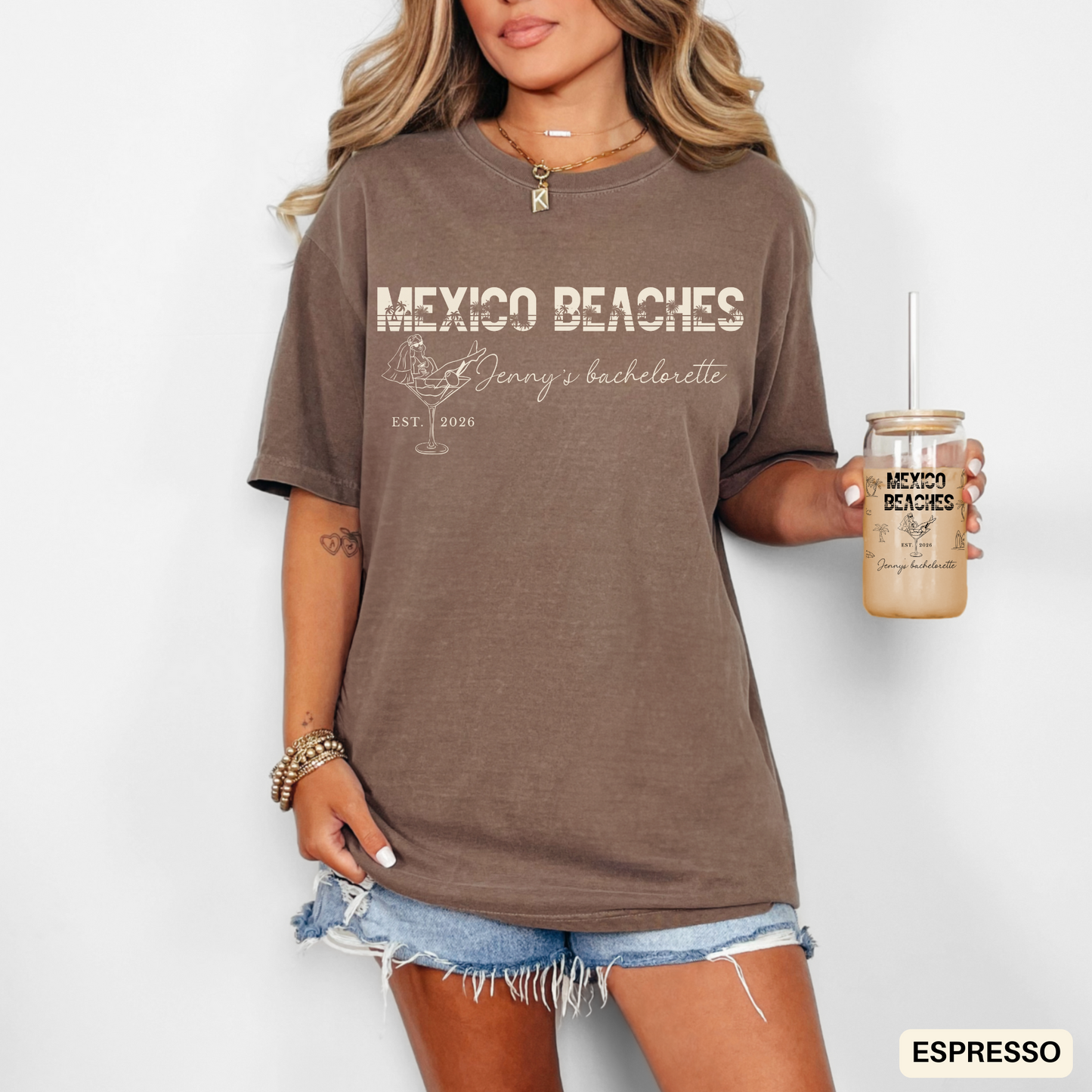 Bachelorette Beach Trip T-Shirt, Girls Mexico Bridal Shower Custom