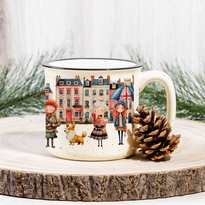 London Aesthetic Souvenir Mug, Stoneware Mug Gift Cute Coffee Mug