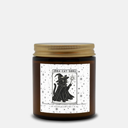 Black Cat Halloween Candle Gift - Haunted Library Witchy Cat Mom - Bookish Gifts