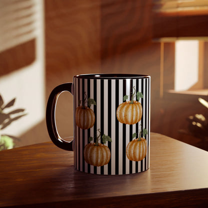 Gothic Pumpkin Spice Mug Fall, Halloween Gift, Elegant Kitchenware - Teacher thank you gift
