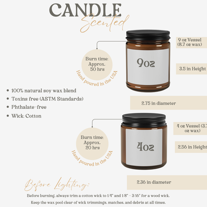 Wildflowers Candle for Hygge Home Decor, Botanical & Gardening Gift - Nordic Minimalist Design Gift