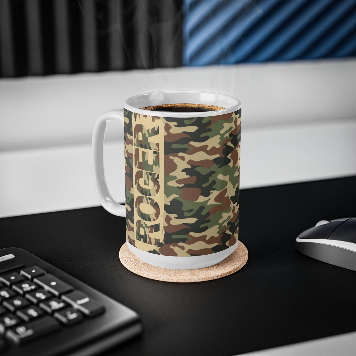 Military Style Camo Mug - Personalized Gift for Outdoor Enthusiasts