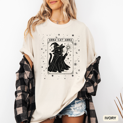 Black Cat T-shirt - Spooky Shirt Halloween - Zodiac Astrology Tee