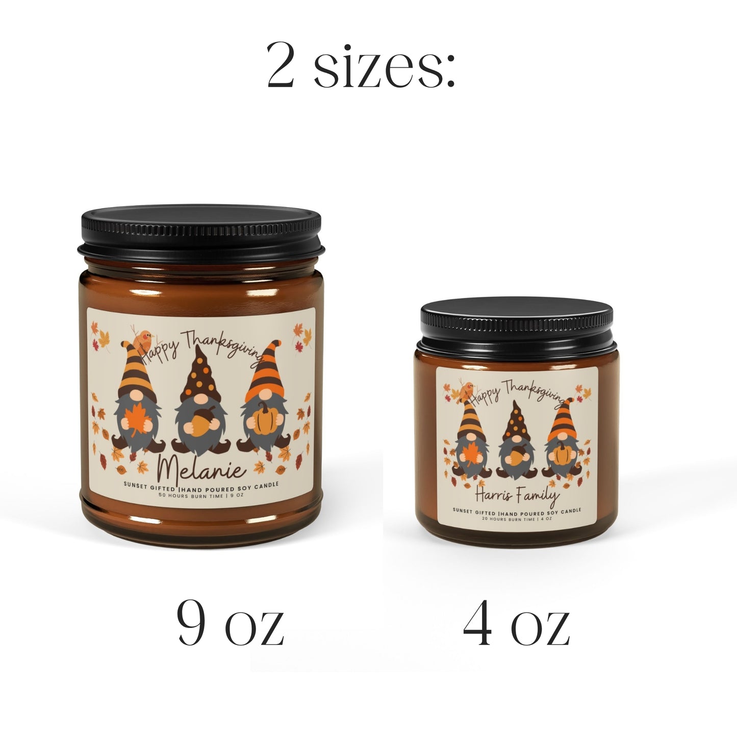 Fall Scented Soy Candle Thanksgiving Family Appreciation Gift