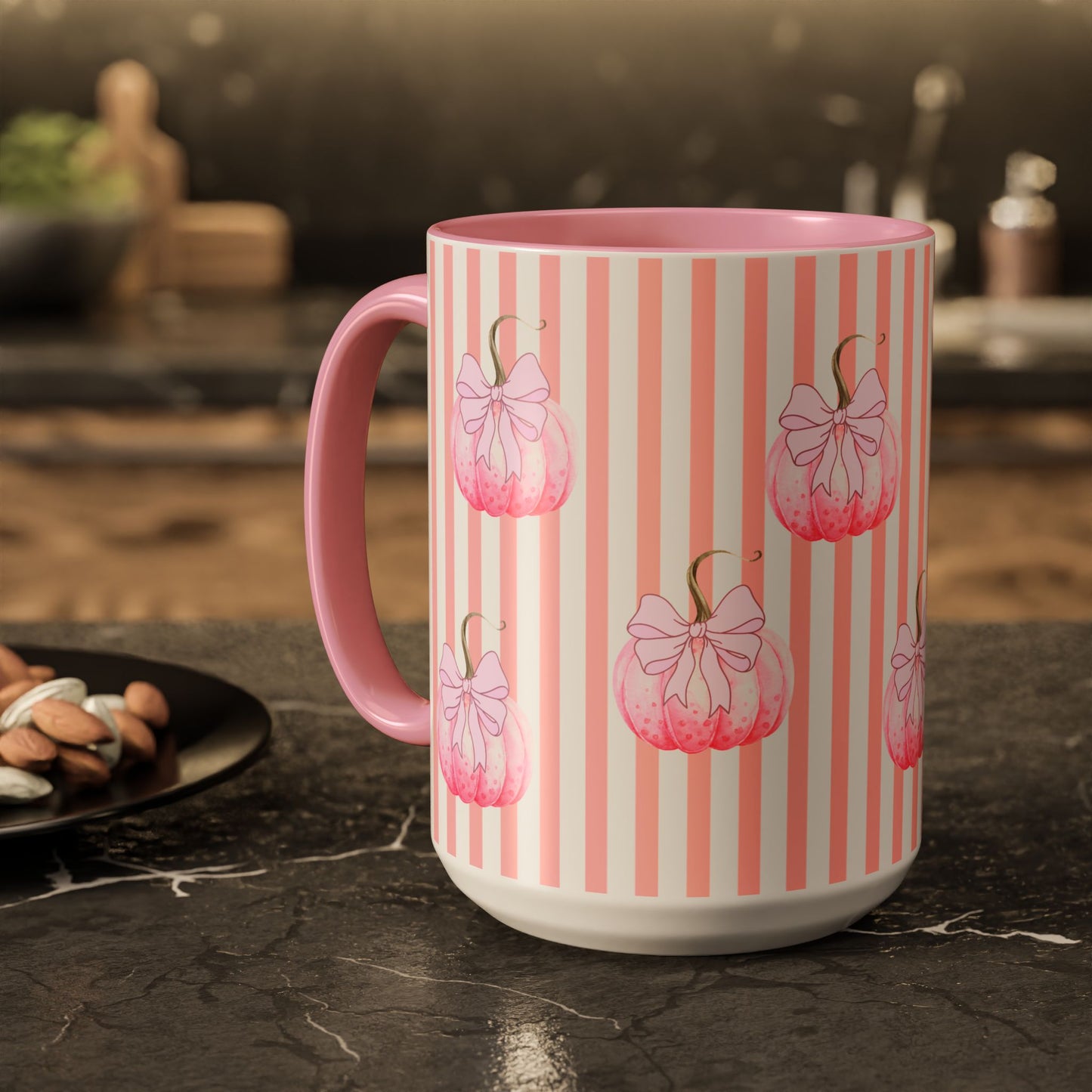 Pink Pumpkin Mug Fall Gift for Her - Halloween Trick or treat