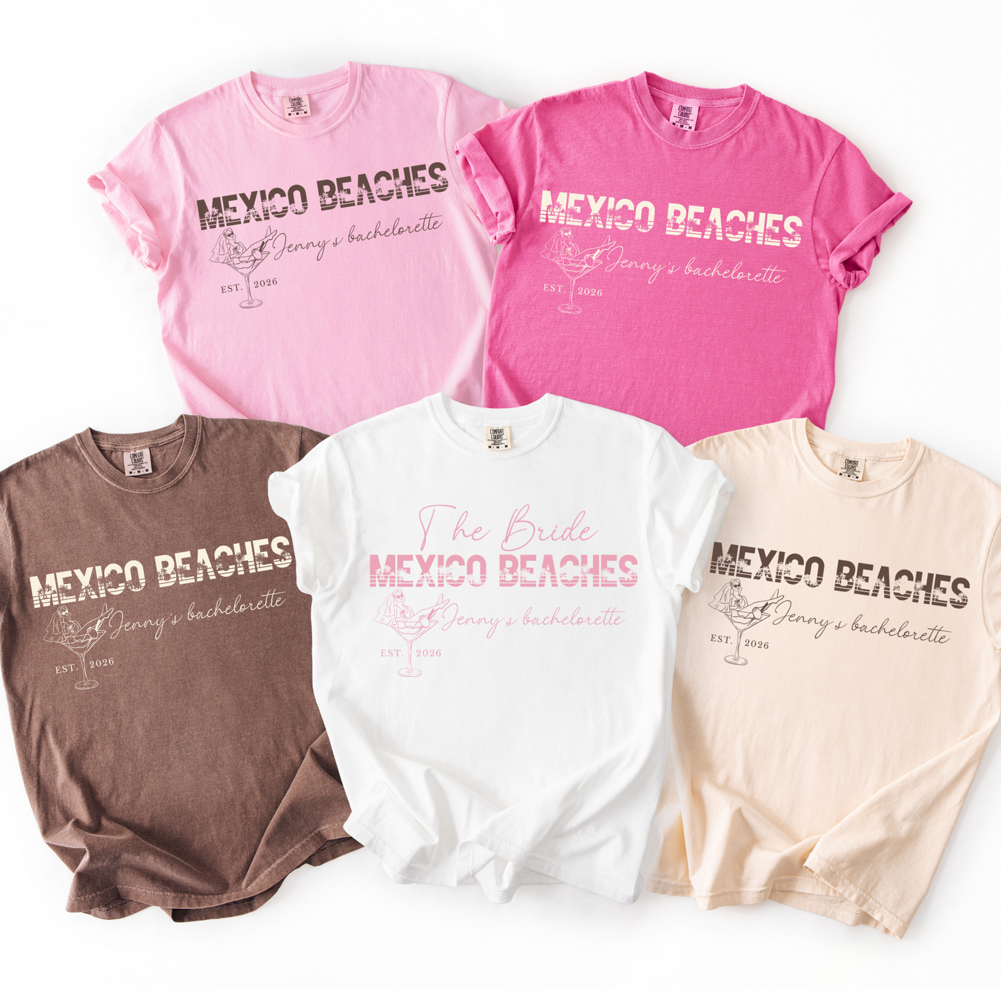 Bachelorette Beach Trip T-Shirt, Girls Mexico Bridal Shower Custom