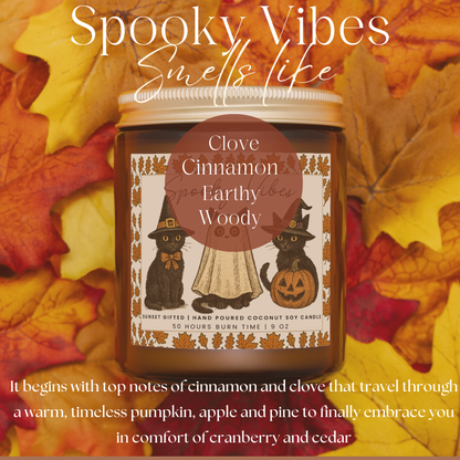 Halloween Cat Candle - Spooky Fall Vibes Cozy Autumn Decor Gift - Cat Lover Gift