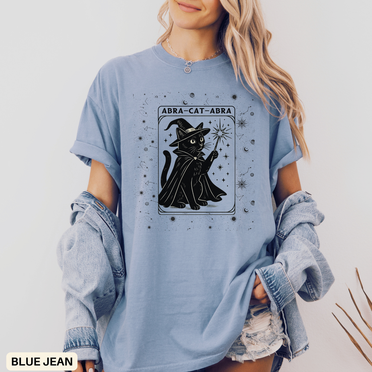 Black Cat T-shirt - Spooky Shirt Halloween - Zodiac Astrology Tee