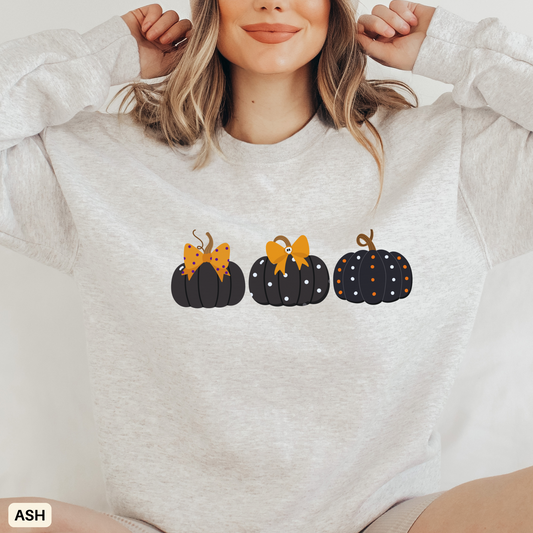 Pumpkin Sweatshirt - Fall Vibes Cozy Crewneck - Halloween Aesthetic Autumn Outfit