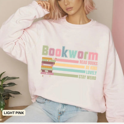 Bookworm Sweatshirt, Book lover Sweatshirt, Teacher Gift for book lover, Library Gifts, Reading Books Crewneck
